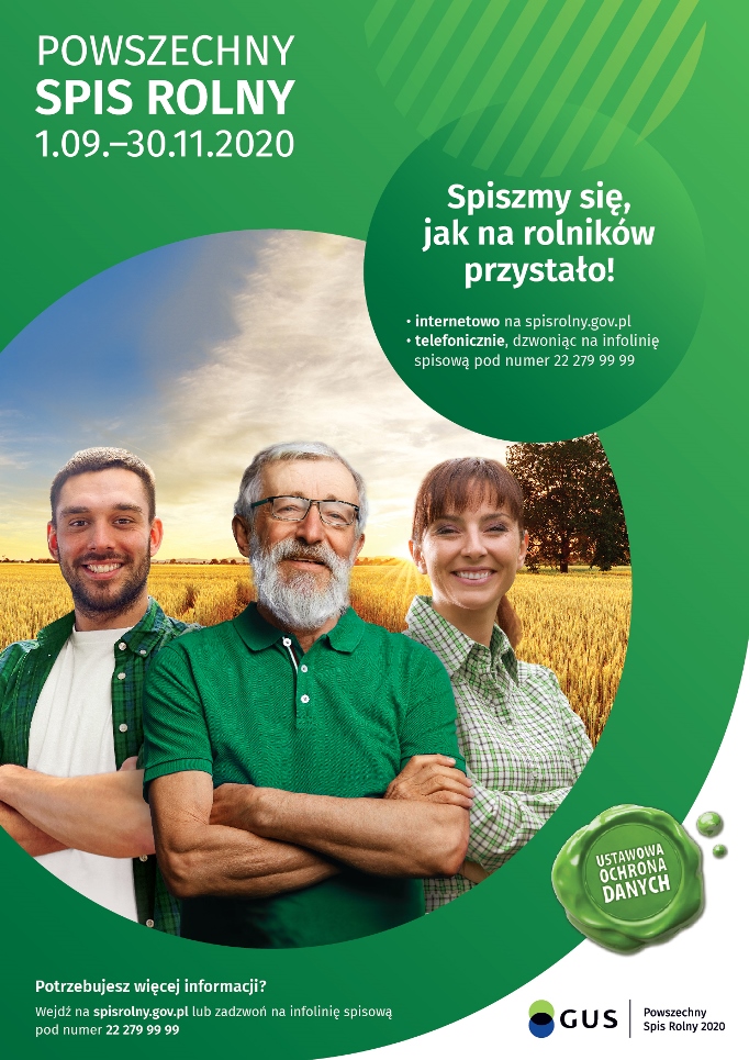 plakat Powszechny Spis Rolny 2020