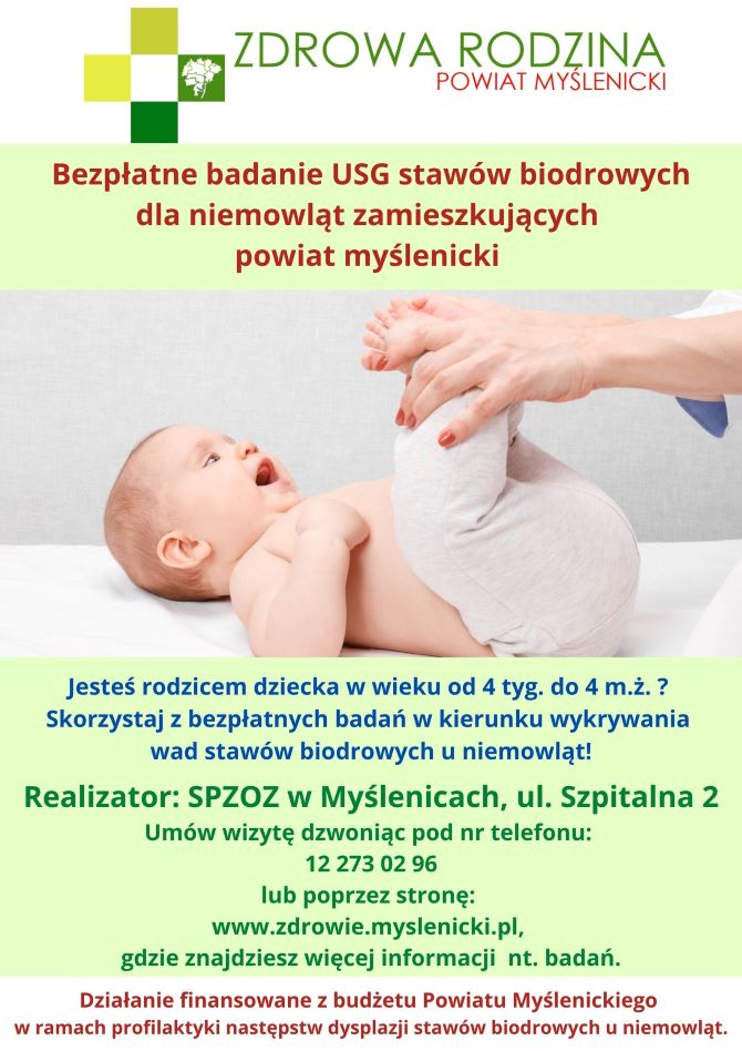 plakat akcji badania stawów biodrowych