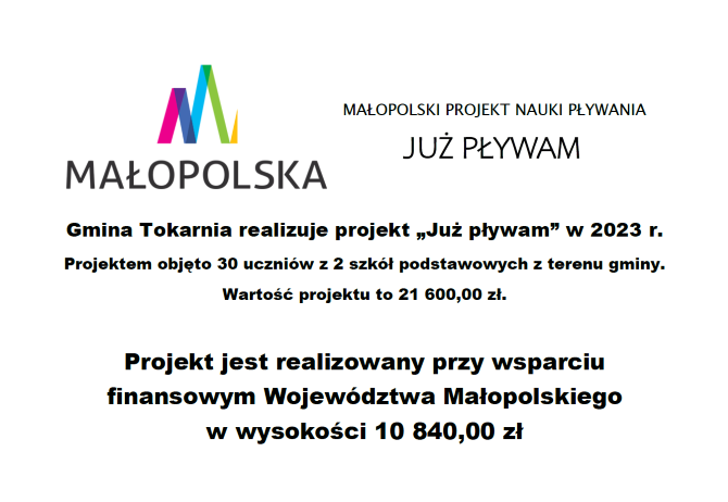 plakat projketu Już Pływam