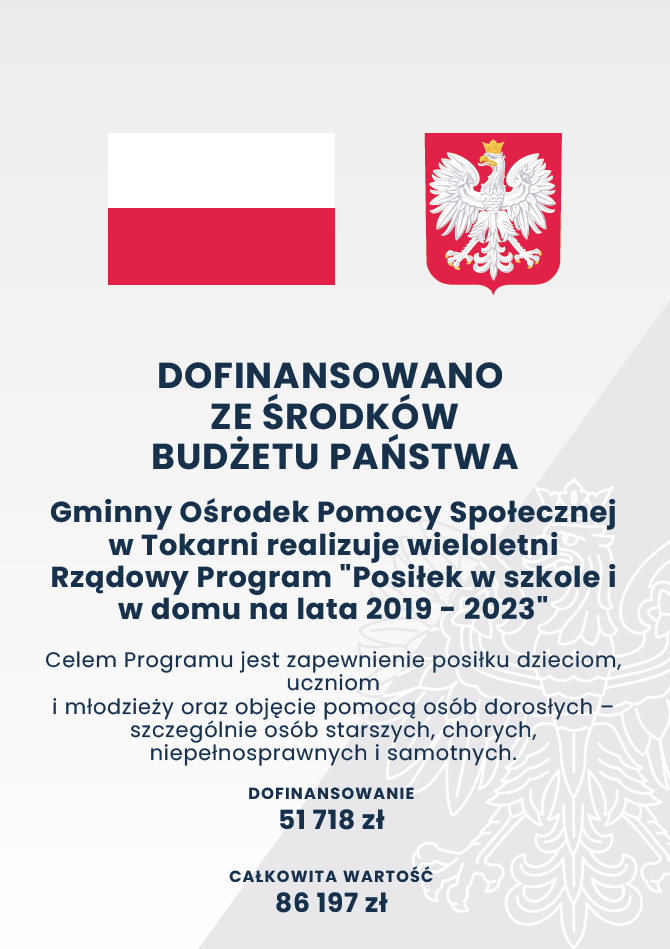 plakat posiłek w domu i szkole